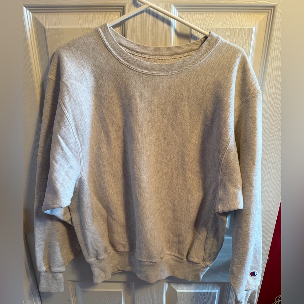 Champion Vintage reverse weave Light Gray Crewneck Sweatshirt sz M